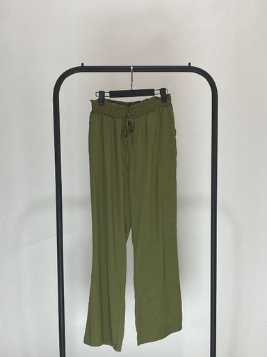 Pantalón oliva cintura elastica ancho